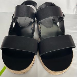 Jenni Kayne Black Leather Sandals size 8 us